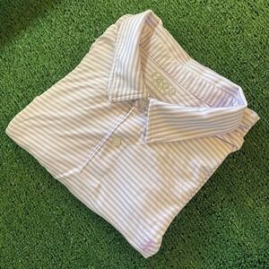 Izod Golf Men's Performance Golf Shirt Purple / White Size XL